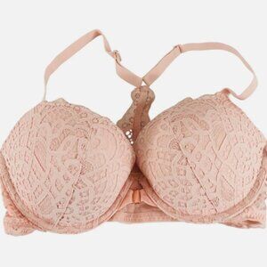 Auden Lace Lightly Lined Racerback Bra Pink/ W9E30Z  34B